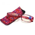 thumbnail image 1 of Anti-blue Light Reading Glasses for Women and Men, HD Fashion Red Spring Hinge Readers Rectangle Presbyopic Glasses +3.00 with Pouch, 1 of 4