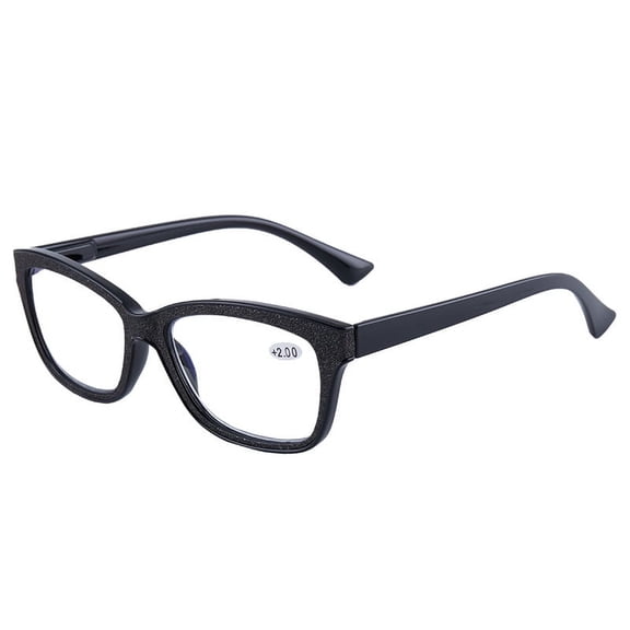 Anti-blue Light Square Reading Glasses 3.50 Black Bling Presbyopic Glasses Spring Hinge Readers +3.5 for Women