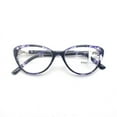 thumbnail image 1 of Anti blue light cat eye brand retro progressive multifocal presbyopia glasses dual-use ordinary-Purple tofu pudding-250, 1 of 4