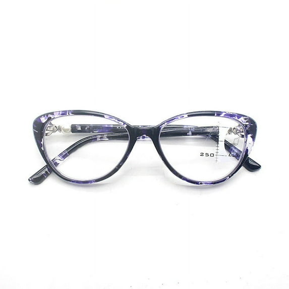 Anti blue light cat eye brand retro progressive multifocal presbyopia glasses dual-use ordinary-Red tofu pudding-300