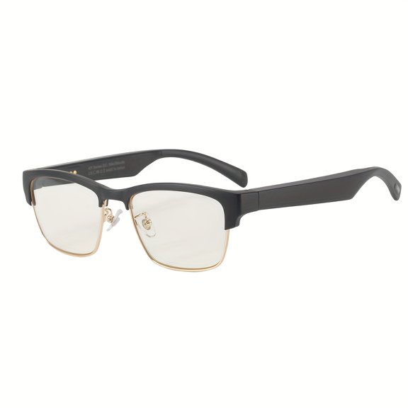 Anti-blue light smart glasses with low-latency audio, touch and AI voice control. Unisex, great for audio, movies and study.