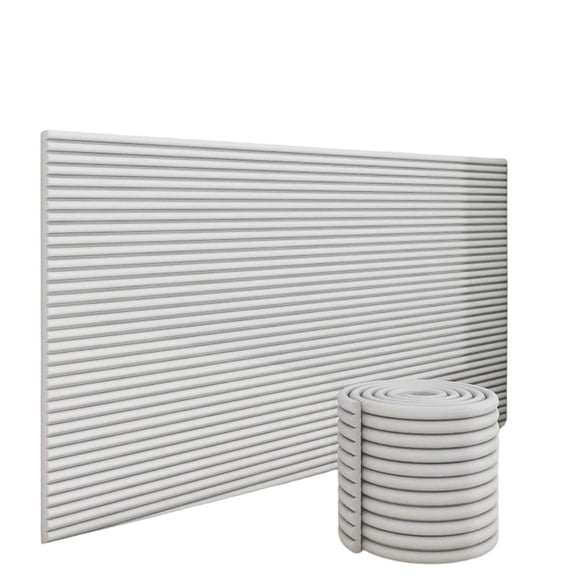 Anti-collision Wall Padding, Soft Peel and Stick Wall Sticker 7.87 Inches Wide by 78.74 Inches Long for Boys Room Safety and Nursery Wall Protection Cushion, Light Gray