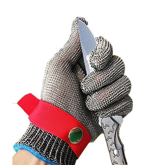 Anti-cut Gloves Cut-resistant Gloves, Chain Mail Gloves, Chef/Butcher/Porter/Carpenter Safety Work Gloves, For Left And Right Hands, 1pcs