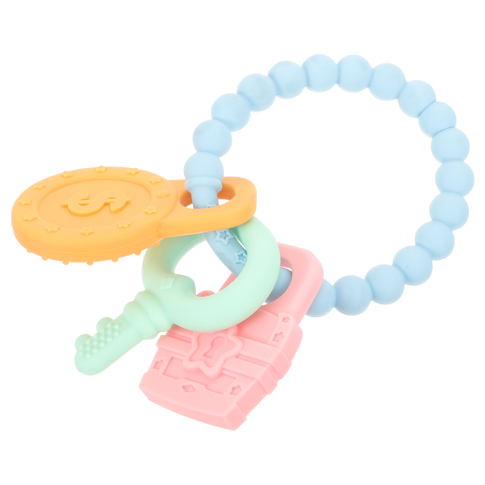 Antieating Hand Comfort Toy Baby Teething Stick (red) Silicone Key