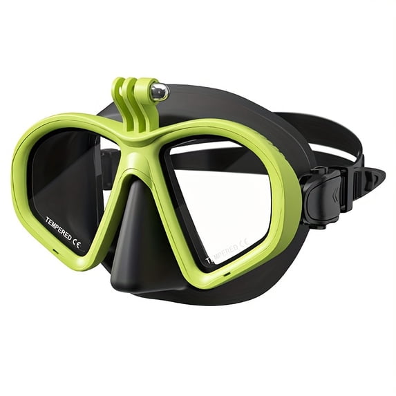 Water Rushing Mask Anti-fog Swimming Snorkeling Mask with Mount, Camera Installation for ...