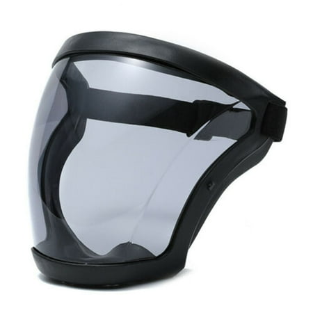 Anti-fog Transparent Cycling Goggles Safety Mask Full Face Mask Protective Head Cover Sports Accessories BLACK FRAME GRAY PIECE