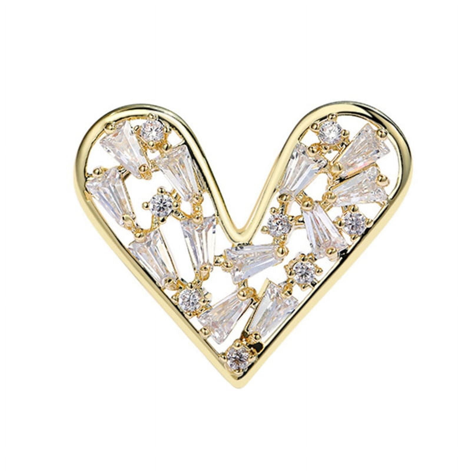 Antiglare Cute Heartshaped Brooch Pins AntiExposure Neckline Safety
