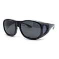 thumbnail image 1 of Anti-glare Polarized 60mm Fit Over Large Plastic Round Sunglasses Shiny Black, 1 of 4