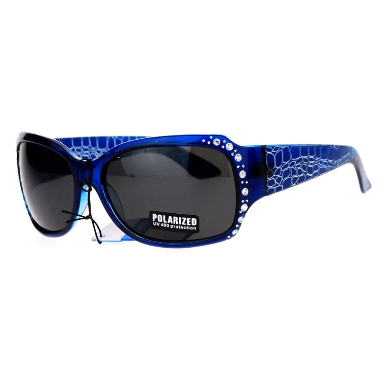 Anti-glare Polarized Womens Rhinestone Plastic Rectangular  display picture 3