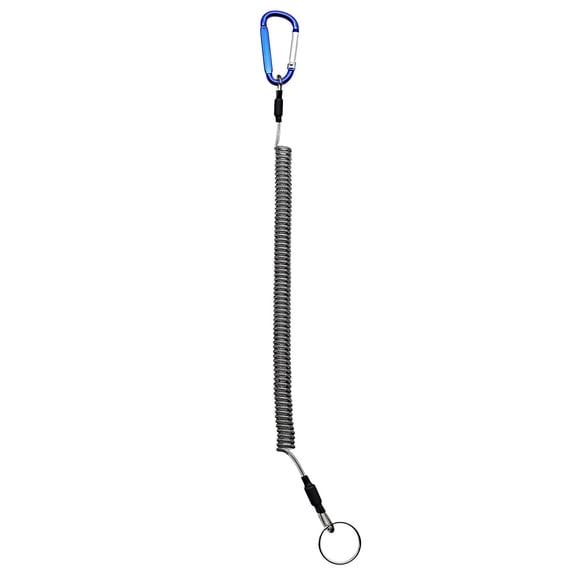Anti-lost Rope Retractable with Keyring Carabiner Theftproof Coiled Spring Fishing Pliers Anti-lost Safety Lanyard Outdoor Accessories