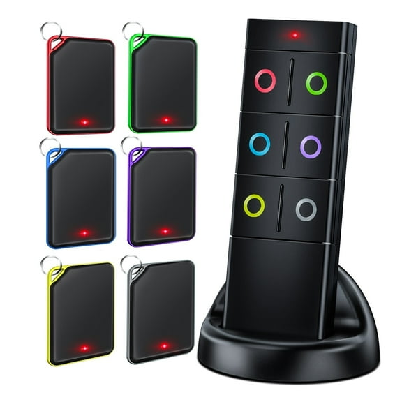 Anti-lost Wireless Car Key Finder Locator Remote Control Tracker Alarm Keychain Locator Wallet Smart Tracker With 6 Receivers ,Easy Carrying