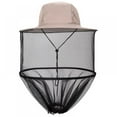 thumbnail image 1 of Anti-mosquito Mesh Fishing Cap Outdoor Beekeeping Protect Head Net Hat with Flat eaves, 1 of 5