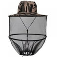 thumbnail image 1 of Anti-mosquito Mesh Fishing Cap Outdoor Beekeeping Protect Head Net Hat with Flat eaves, 1 of 5