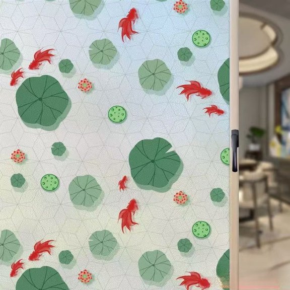 Anti-peeking electrostatic matte glass sticker, removable without adhesive, semi-transparent, for bathroom doors and windows. Non-adhesive privacy film to prevent visibility.