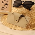 thumbnail image 1 of Anti-pressure Sunglasses Storage Bag Snap Button Glasses Bag with Keychain PU Leather Travel Sunglasses Case Reading Glasses Pouch Protective Cover, 1 of 8