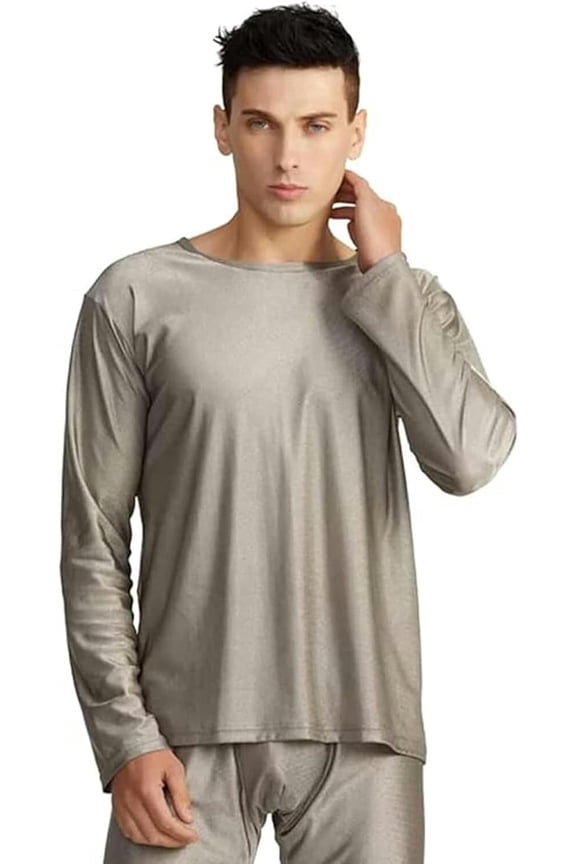 EMF Protection Faraday Cloth Anti-radiation Home Wear, Long-sleeved T-shirt, Antibacterial Silver Fiber Underwear