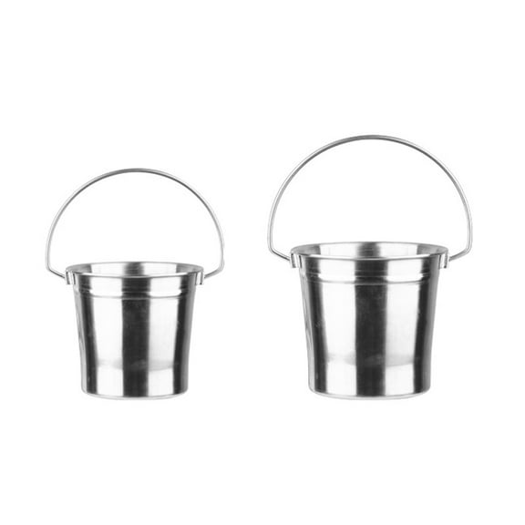 NIAIZEK Silver Stainless Steel Ice Bucket for Parties and Beverages with Portable Handle