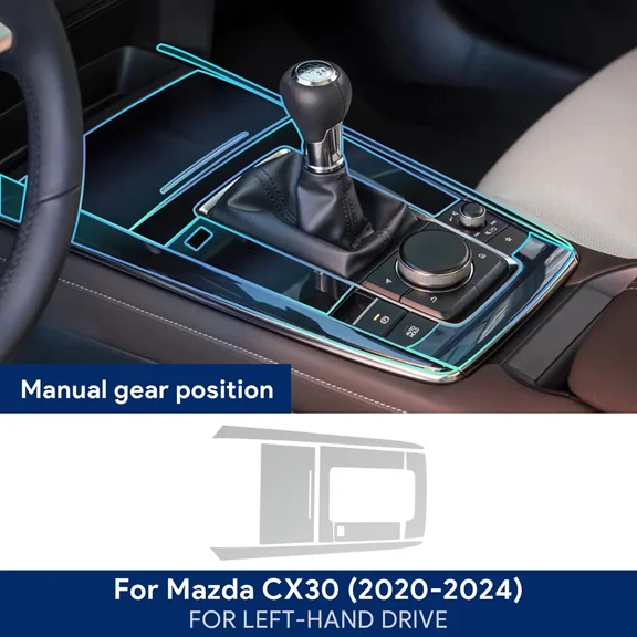 Anti-scratch Film For Mazda CX30 2020-2024 Car Door Center Console Media Dashboard Navigation TPU Protector Film Car Interior.