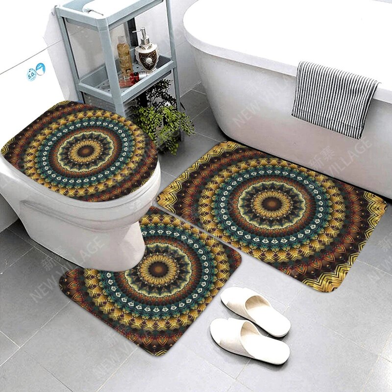 Antislip Bath Mats Bathroom Shower Mat Decor Absorbent Foot Mat