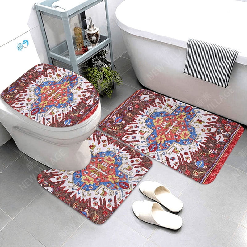 Antislip Bath Mats Bathroom Shower Mat Decorative Absorbent Foot Mat