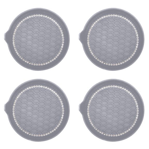 Anti-slip Car Cup Holder Set Rhinestone-inlay Anti-slip Waterproof Mats for Suv Truck Car Styling Interior Accessories