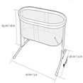 thumbnail image 1 of Bassinet Bedside Sleeper, Portable Baby Crib with 6 Adjustable Heights, 1 of 3