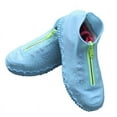 thumbnail image 1 of Anti-slip Silicone Zipper Reusable Rain Shoe Covers Unbranded Waterproof Cover Protector (Blue, Small), 1 of 5