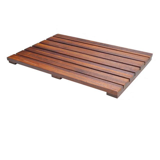 Anti-slip Teak Wood Bathroom Mat with Natural Finish for Safety and ...