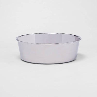 Non-skid Stainless Steel Dog Bowl - 8 cups