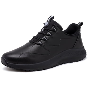 Non Slip Work Shoes for Men slip on Waterproof Kitchen Chef Restaurant Walking Sneakers Comfortable Food Service Working Footwear leather Nursing shoe