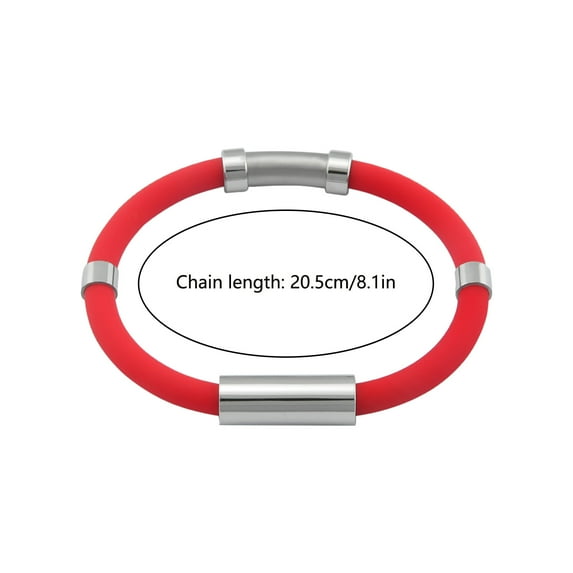 Anti-static Bracelet Negative Ion Silica Gel Metal Balance Energy Sports Bracelet L