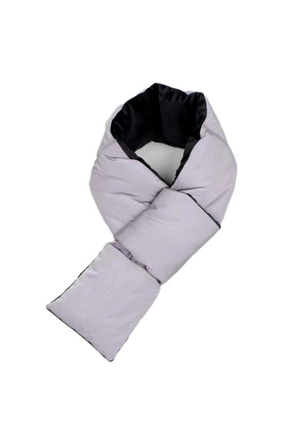 Anti-static Solid Color Scarfs Lightweight Scarf Plush Lining Fashion Down Scarf