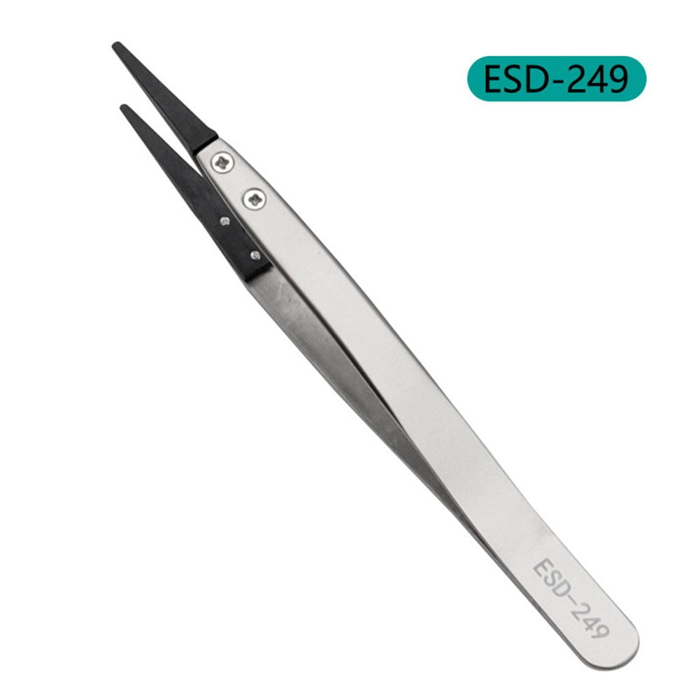 AntiStatic Tweezers Maintenance Industrial Precision Curved Straight
