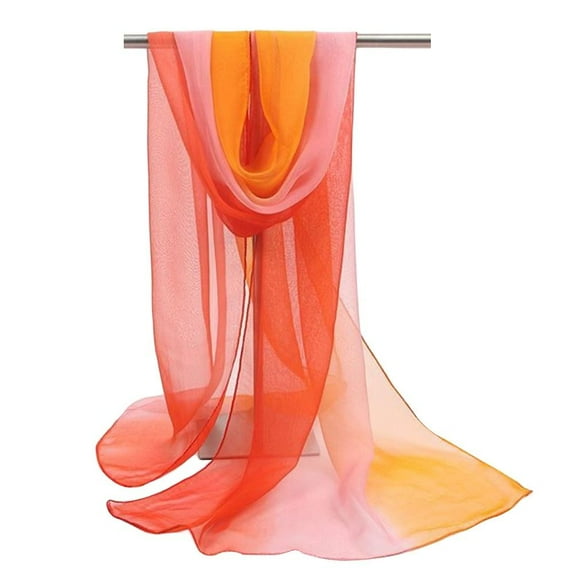 Anti-sunburn Long Beach Scarves Soft Neck Bandana Sun Protection Wrap Hijab Pashmina Scarf Shawls ORANGE