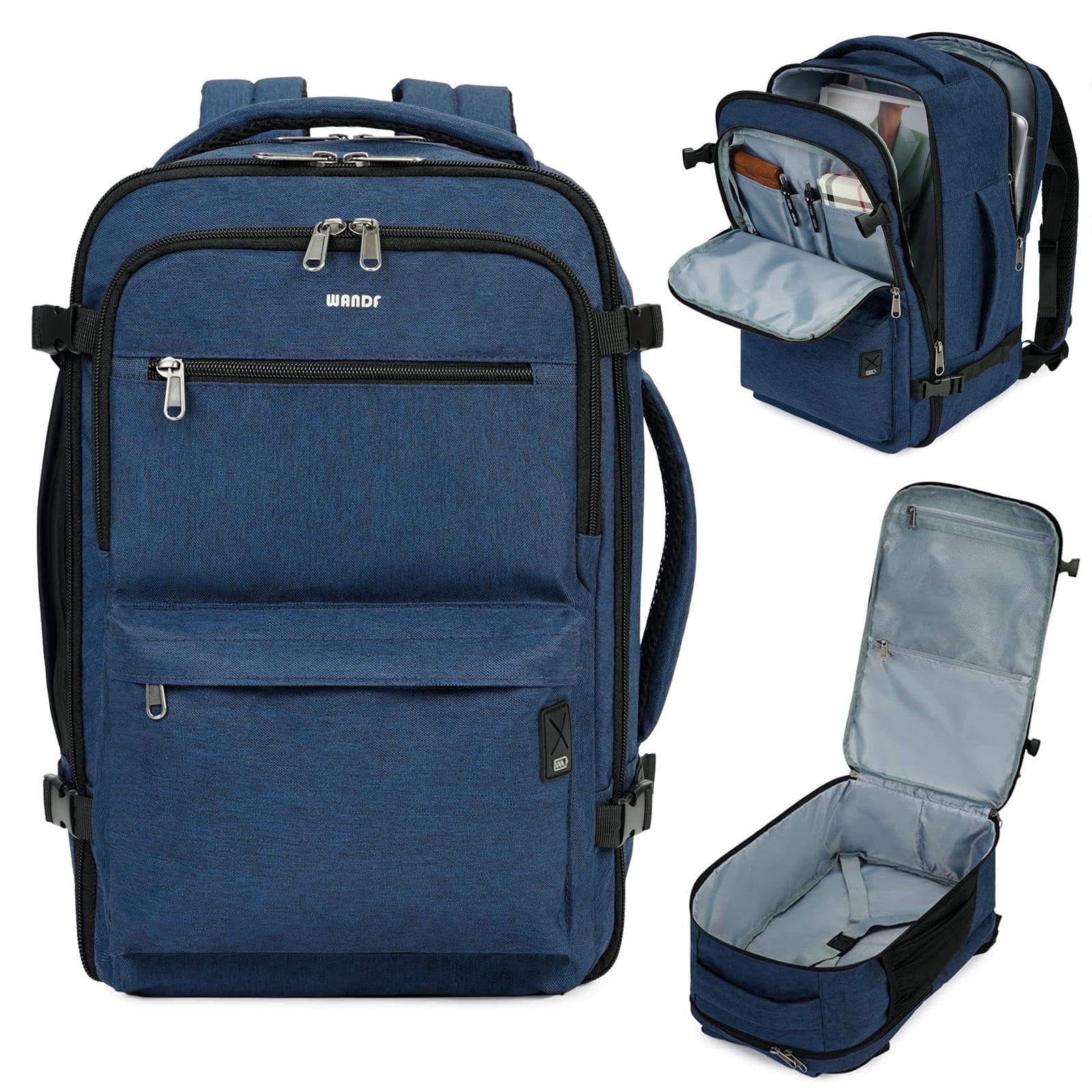 15.6 Inch Laptop Backpack Travel Backpacks Carry on Daypack for Spirit Airlines Personal Item Bag 18x14x8 with Wet Pocket School Bookbag, 20L, Blue