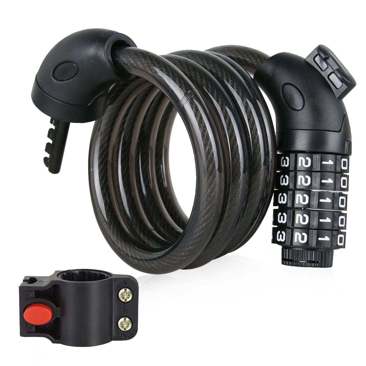 Antitheft Bike Bicycle Lock Cable High Security 5 Digit Resettable