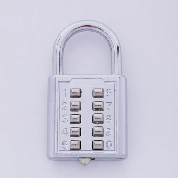Anti-theft Button Combination Padlock Digit Push Password Lock Zinc Alloy Security Lock Suitcase Luggage Coded Lock Cupboard Cabinet Locker Padlock