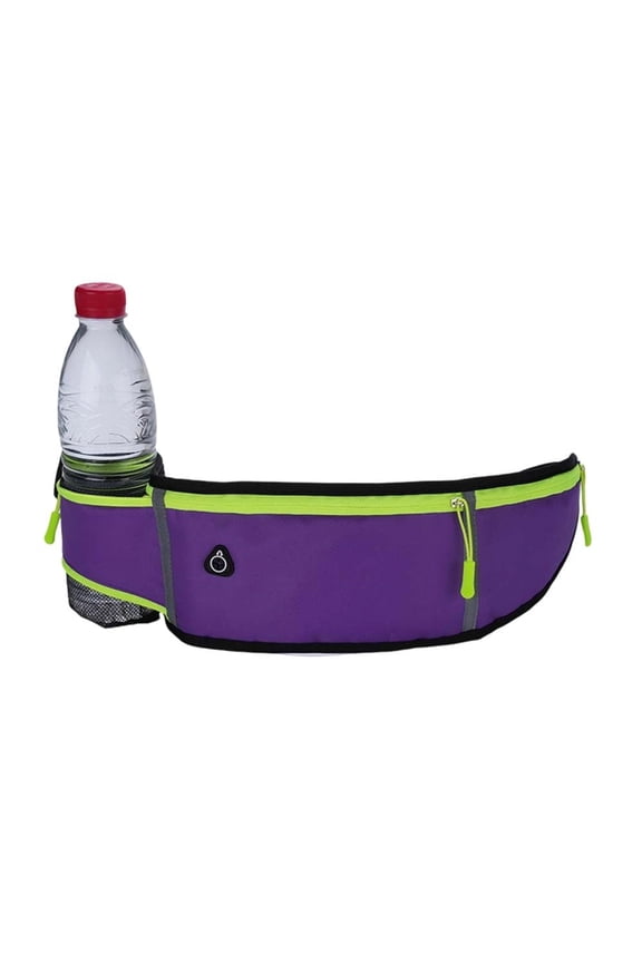 Anti-theft Invisible Waist Bag, Waterproof Running Fanny Pack with Water Bottle Holder, Reflective Adjustable Waist Belt Bag, Lightweight Outdoor Sports Pouch for Men Women Travel Hiking