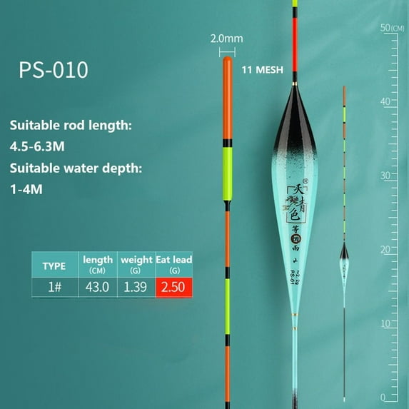 Anti-wind and Waves Accessories Fishing Tools High Sensitivity Soft Feet Vertical Float Fish Float Nanofloat Fishing Float Tail PS-10