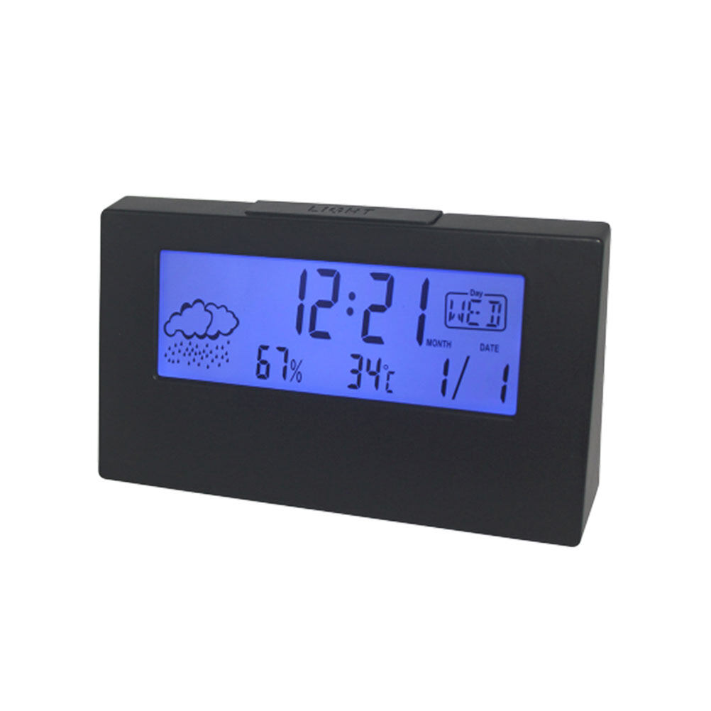 AntiGuyue Student LCD Weather Display Desktop Clock Temperature ...