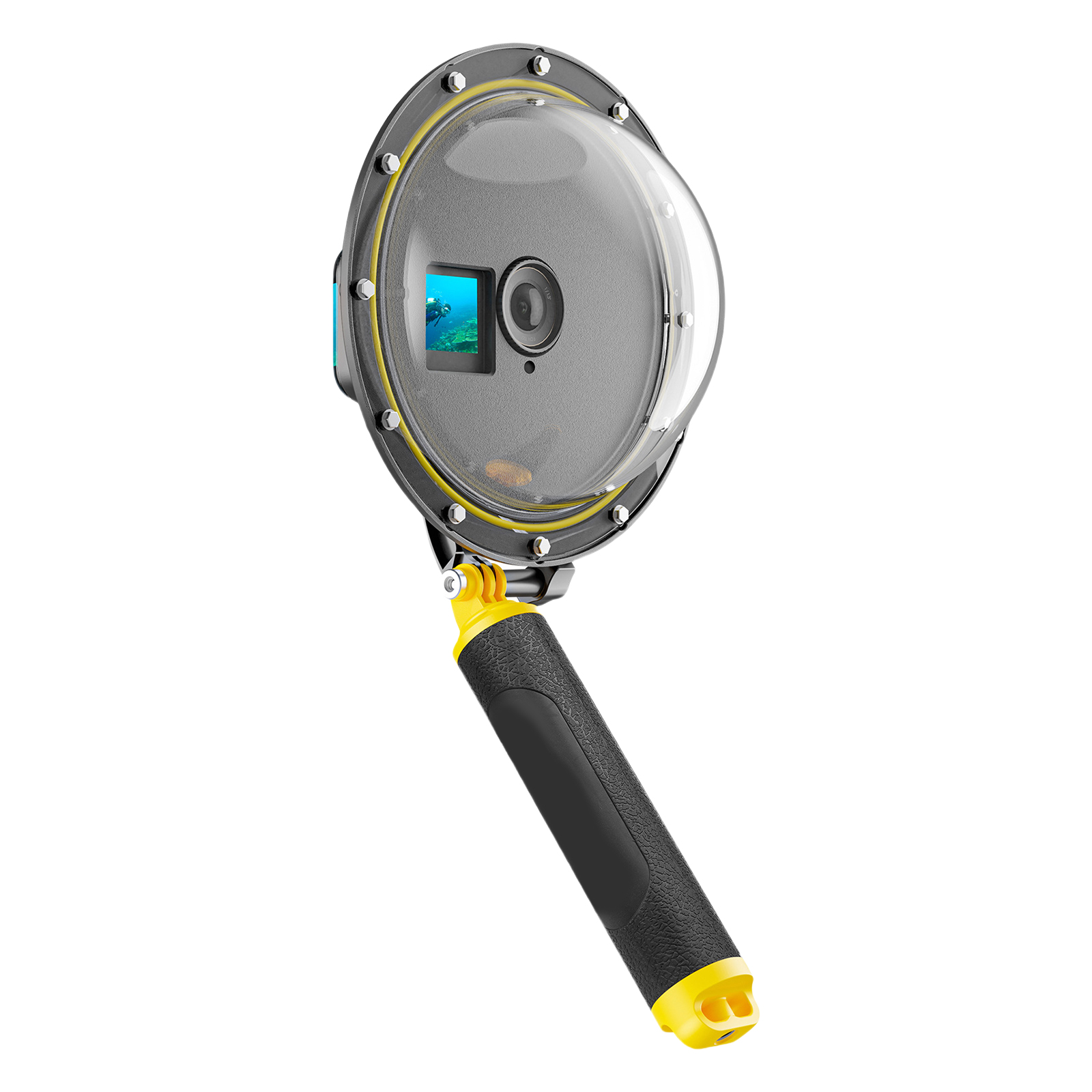 AntiRefraction Dome Port For Action5/4/3 Cameras for Wide Angles ...