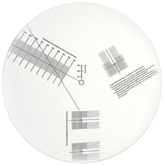 AntiSliding LP Vinyl Record Pickup Calibration Plate Distance Gauge Protractor Adjustment Tool Ruler for Turntable