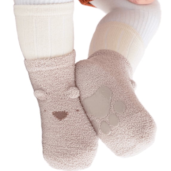 AntiSlip Cartoon Bear Floor Socks for Baby Unisex Winter Prewalker ...