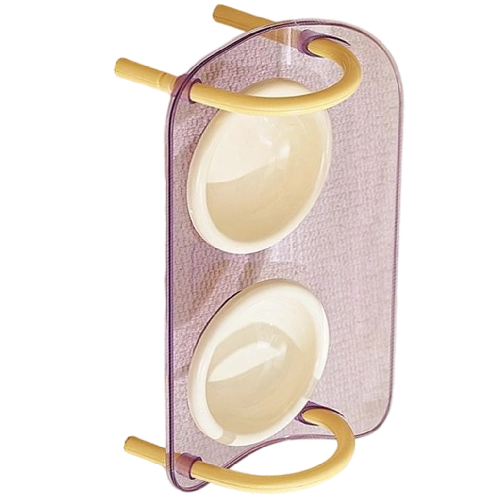 AntiSlip Elevated Pet Slow Feeder Double Bowl Detachable Design Feeding Watering Bowl For Small Breeds Cats Essential