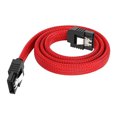 thumbnail image 1 of AntiSnag SATA3.0 Cable 50cm Nylons Meshes Sleeve With Locking Mechanism Thin Connectors For Internal Storage Drive, 1 of 9