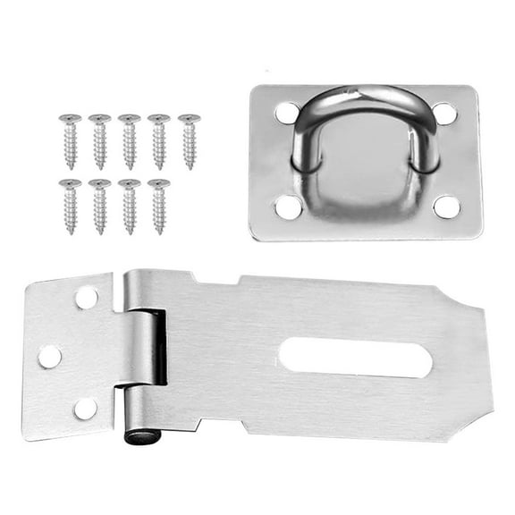 AntiTheft Hasp Staple ShedLatch Stainless Steel Door LockS Padlock Clasp F0