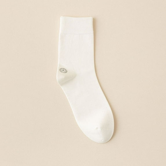 Antibacterial 100 Cotton Socks Men's Cotton Autumn/winter Cotton Socks Sweat Absorbent Breathable Black Men's Socks