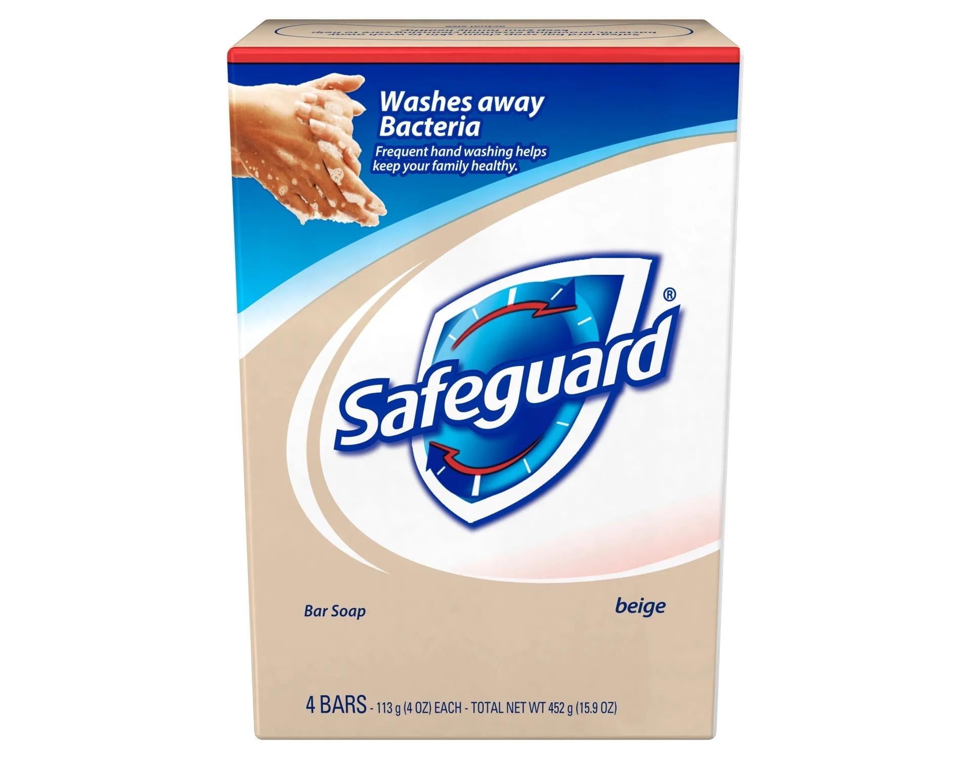 Safeguard Antibacterial Bath Bar Soap 1 Pack of 4 bars