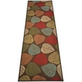 thumbnail image 1 of Antibacterial Custom Runner Rug Brown Leaves Design Roll Runner 26 Inch or 31.5 Inch Wide x Your Length Size Choice Slip Skid Resistant Rubber Back, Cut to Size Runner Rug, 1 of 9