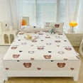 Antibacterial Fabric Mattress Protector Cover Elastic Single Fitted Bed